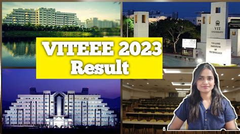 viteee result 2023|vit vellore phd admission 2023.